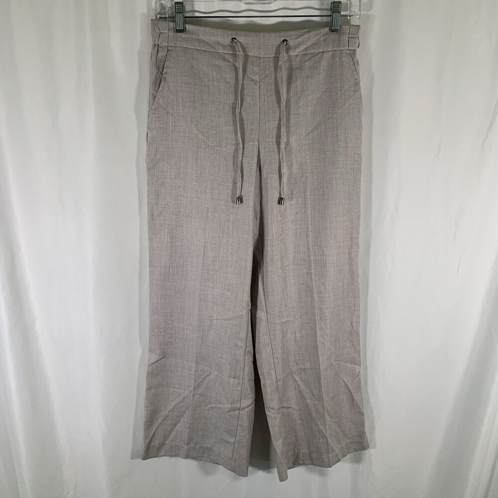 New Meg & Margot Pants Women's XS Brown Pull On Wide Leg Ankle Length Drawstring